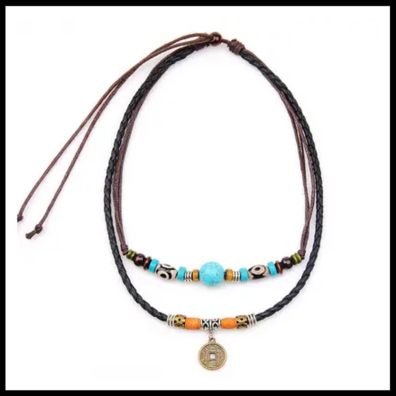 Crafted with premium leather and adorned with carefully selected beads, the Beecham Necklace brought to you by kenny k. embodies coastal elegance. This versatile accessory effortlessly elevates casual outfits with its relaxed, beachy aesthetic while maintaining a sophisticated edge. Perfect for layering or wearing as a statement piece for your sun-soaked adventures. 