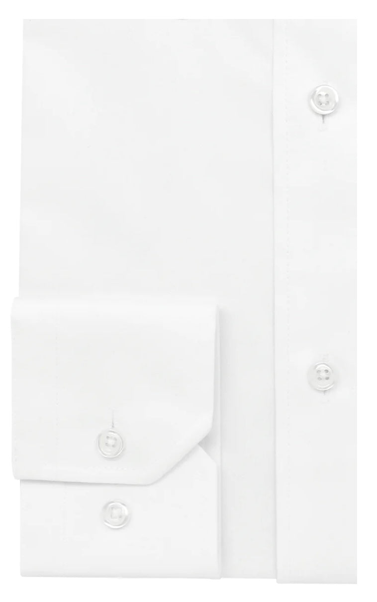 Experience the perfect combination of style and comfort with the Boston Slim Fit Business Shirt brought to you by kenny k. Made from a blend of cotton and polyester, this classic shirt is designed to offer a sleek and professional look while keeping you cool and comfortable all day. Expertly crafted to complement your business attire, it is a must-have for any wardrobe. 