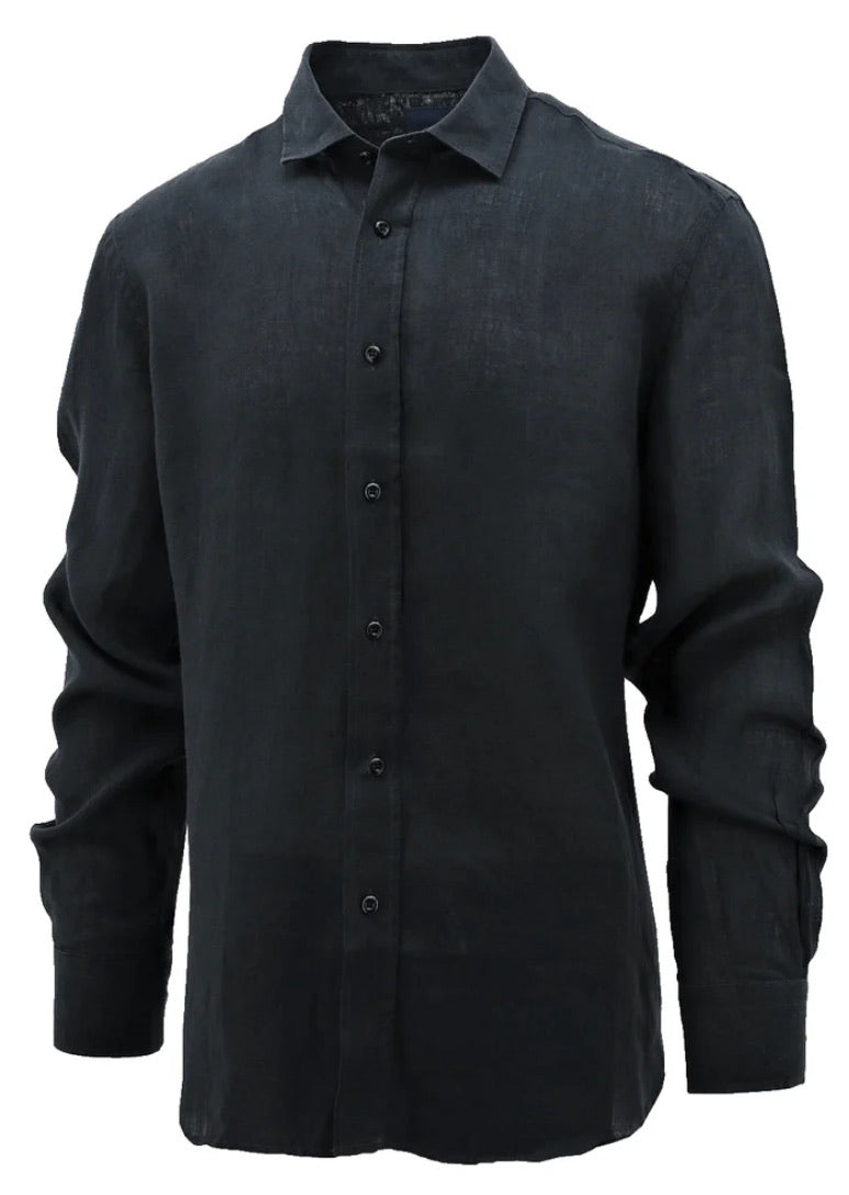 Designed with a tailored slim fit, the Daniel Hechter Slim Fit Linen shirt offers a sharp, contemporary silhouette that pairs seamlessly with chinos, jeans or tailored trousers. The classic black hue adds versatility and timeless appeal, making it a go to for casual, business, evening events or effortless smart weekend looks. This shirt is lightweight, naturally cooling and ideal for warmer days.
Slim fit for a modern, flattering profile
55% Linen, 45% Cotton
Classic button up front with a structured