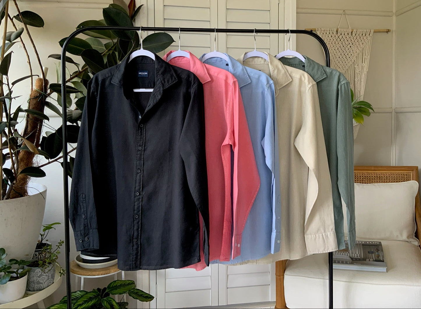 The Daniel Hechter Linen Blend Shirt in Black