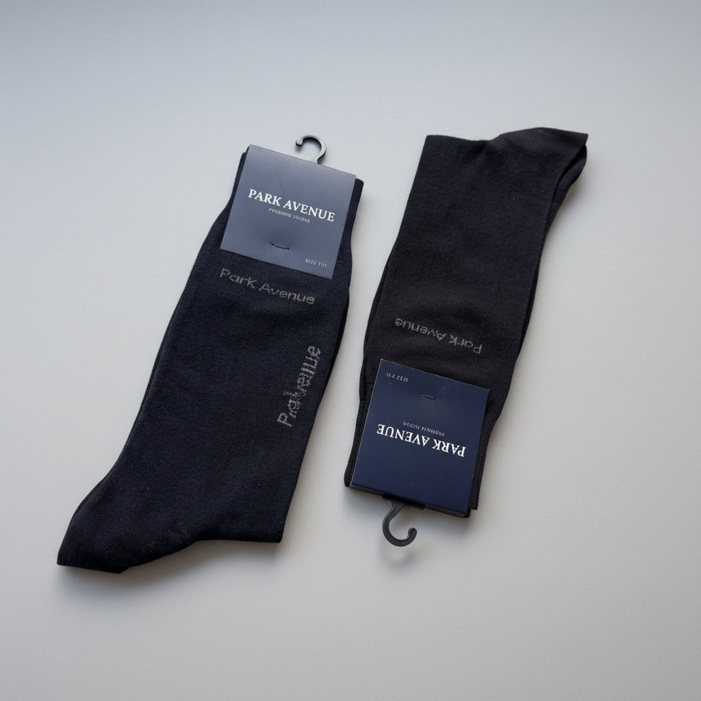 Step into refined comfort with Park Avenue premium socks, tailored for the modern man who values quality, durability and understated style. Whether worn with business attire or casual wear, these socks deliver a polished finish and exceptional performance. Choose a single pair for a wardrobe staple or go for the three-pair set for a practical and elegant gift-ready box.
75% cotton, 22% nylon, 3% elastane
Seamless toe construction for a smooth feel inside shoes
Reinforced heel and toe to ensure long-lasting
