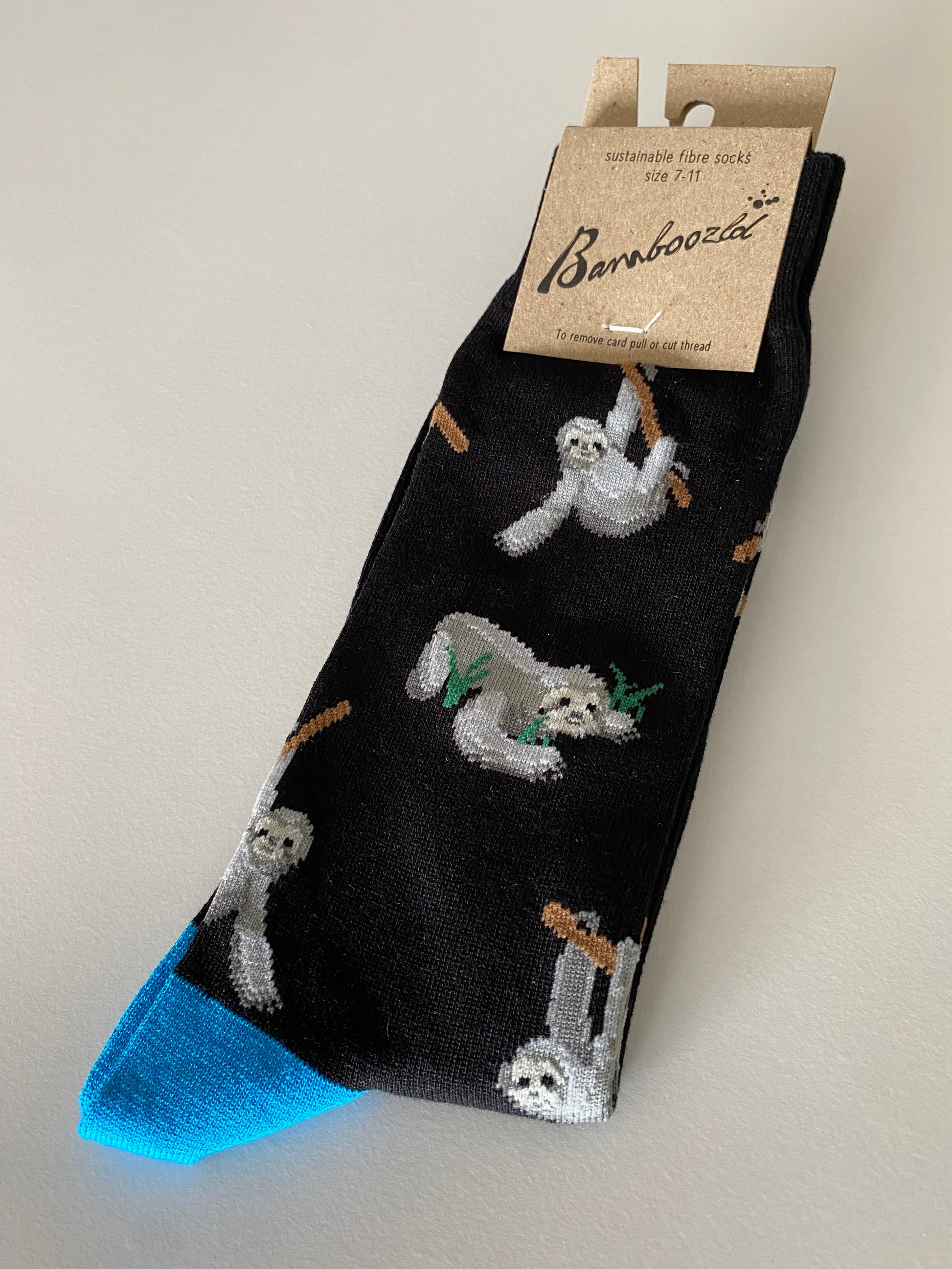 As an industry expert, you can rely on Bamboozld socks for ultimate comfort. These sustainable fibre socks are designed with antibacterial properties and moisture-wicking capabilities, ensuring breathability for your feet.

Bamboozld Sloth sock brought to you by kenny k.