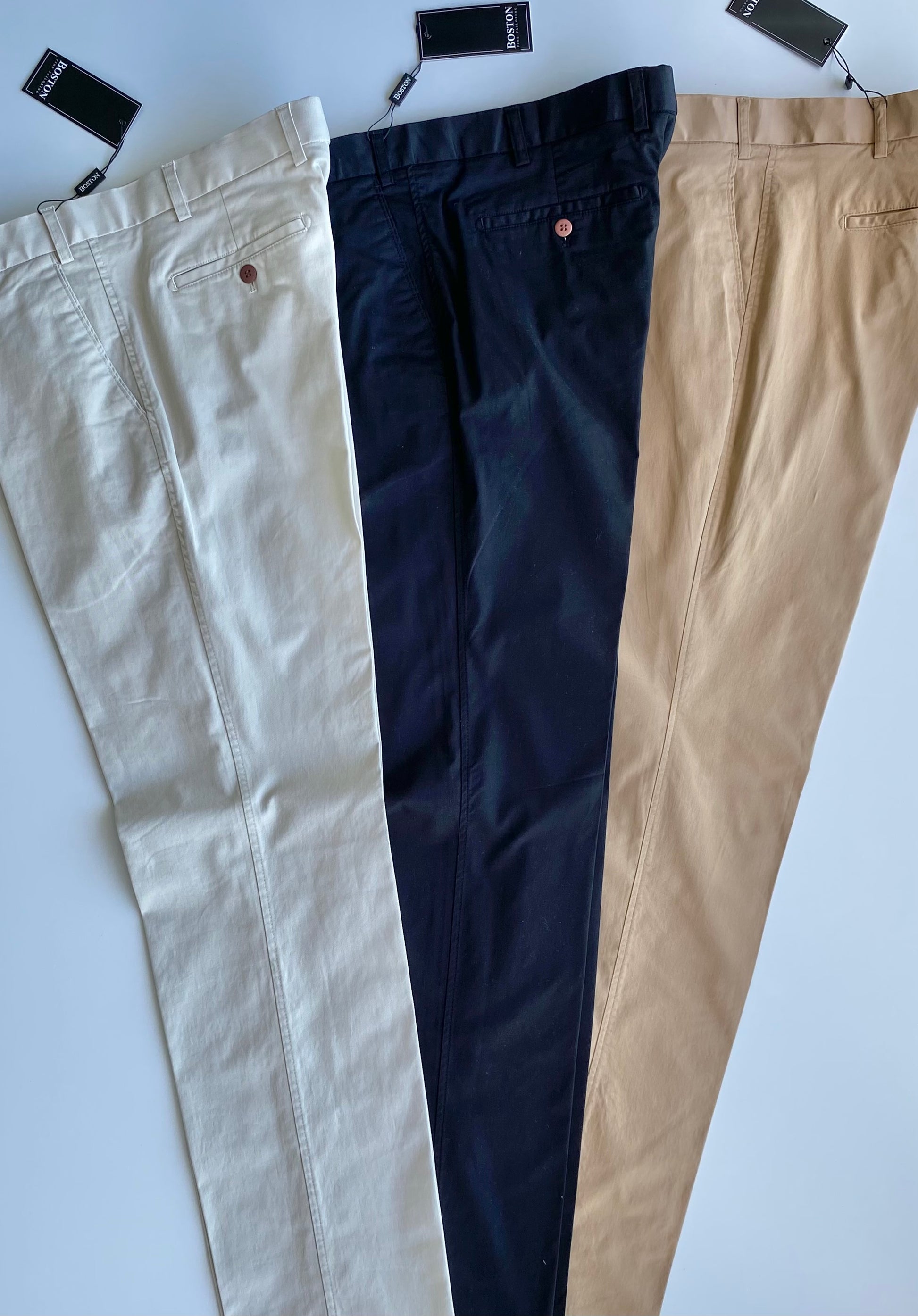The relaxed Chino by Boston. Transform from the perfect work look to an easy smart casual look in a minute. These Chinos are crafted from comfort stretch fabric for a chill and comfortable fit. Step up your style game with this modern, sophisticated piece.

97% Cotton
3% Spandex
Machine Washable
Brought to you by kenny k.