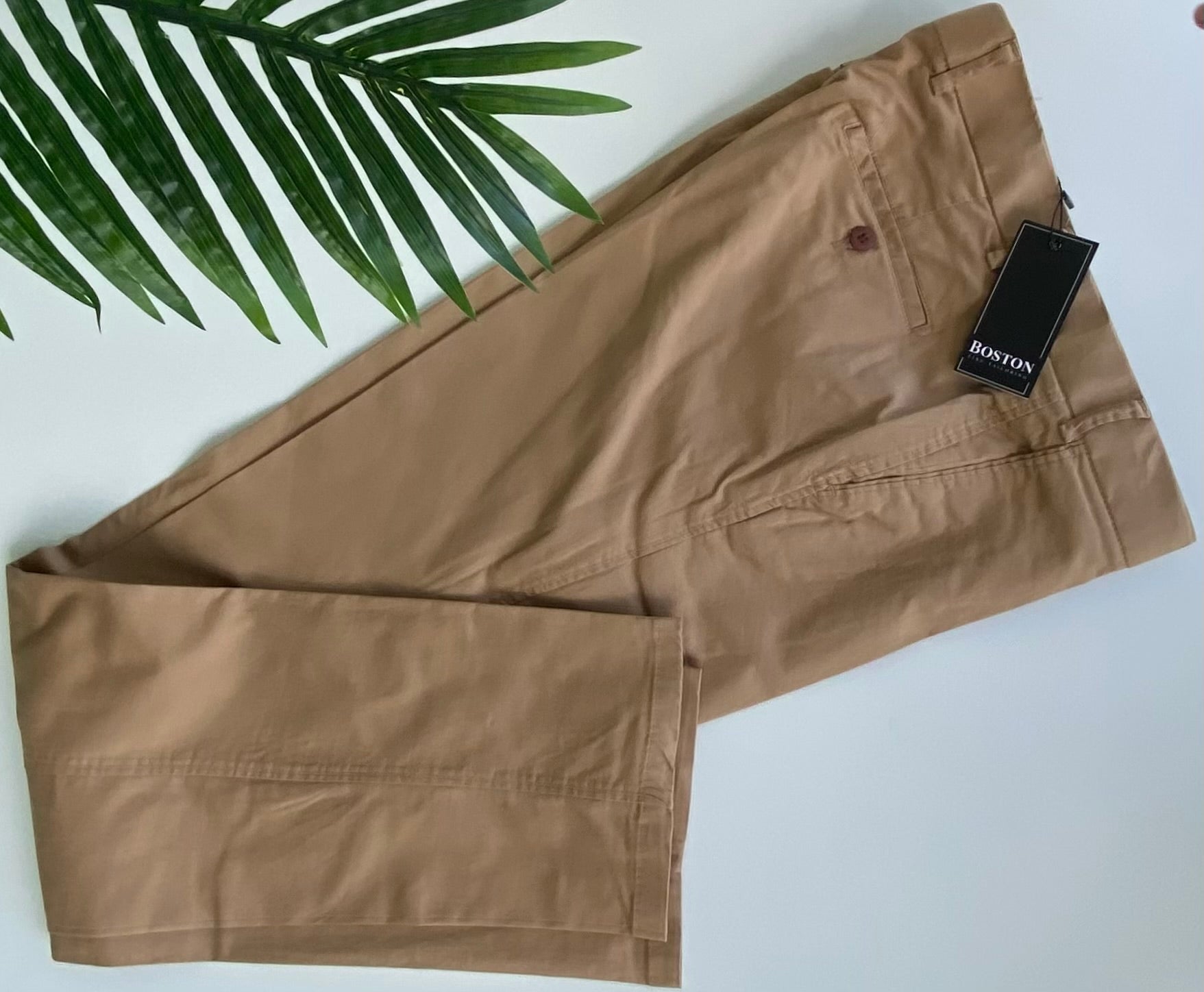 The relaxed Chino by Boston. Transform from the perfect work look to an easy smart casual look in a minute. These Chinos are crafted from comfort stretch fabric for a chill and comfortable fit. Step up your style game with this modern, sophisticated piece.

97% Cotton
3% Spandex
Machine Washable