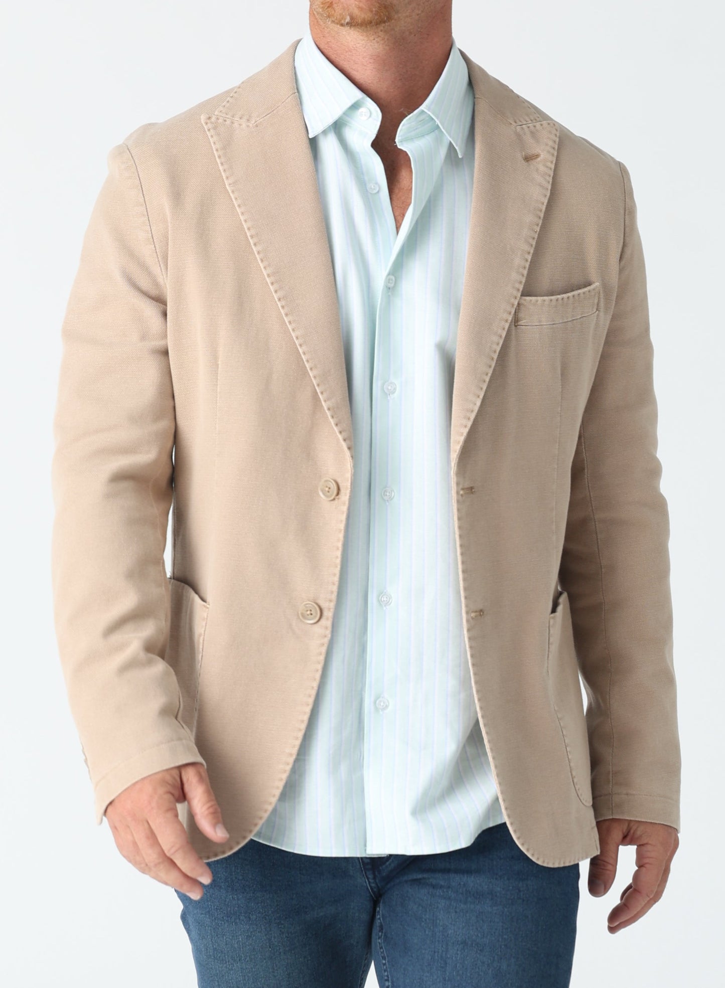 The Boston Cagney Jacket is a modern take on timeless layering. Designed for the man who values both form and function, the Cagney is crafted from a durable cotton blend fabric with a structured yet relaxed fit that moves with you throughout the day. Whether thrown over a tee or layered with a shirt and chinos, the Cagney Jacket adds a polished edge to any outfit. Perfect for workdays, weekends and everything in between.

97% Cotton 3% Elastane
Patch pockets
Tailored fit for a clean, modern profile
Lightwei