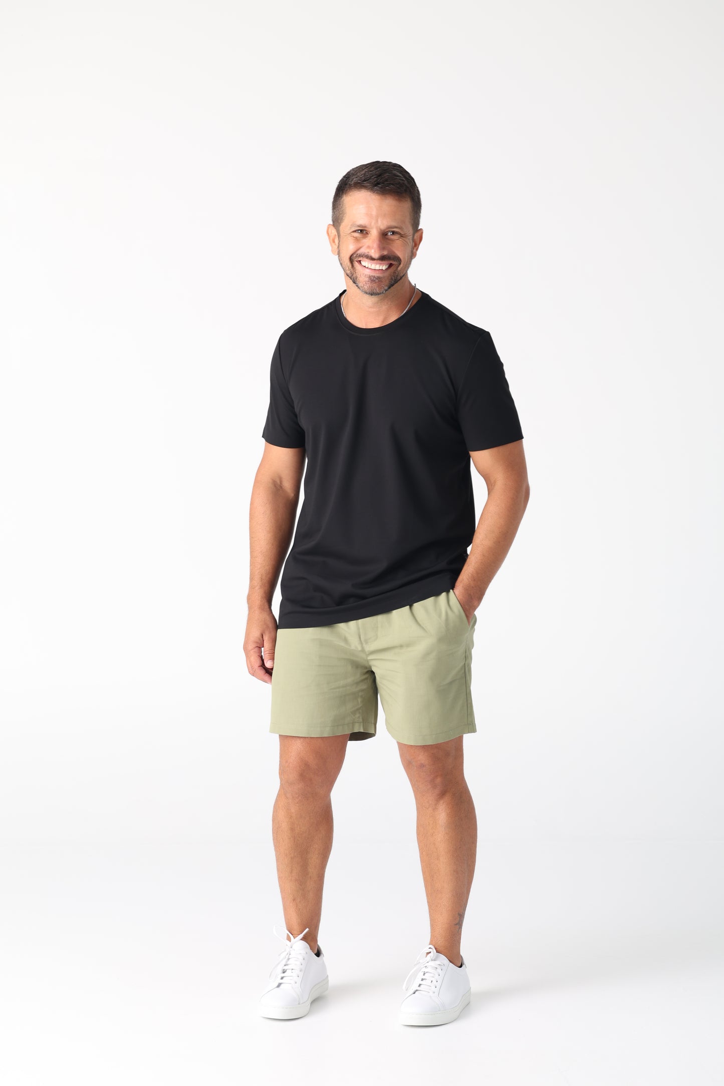 Look cool and stay cool this summer.&nbsp;

Cool Touch Stretch Fabric T by Daniel Hechter Paris.

The unique yarn characteristics and construction of this fabric offer superior softness and quicker drying.

