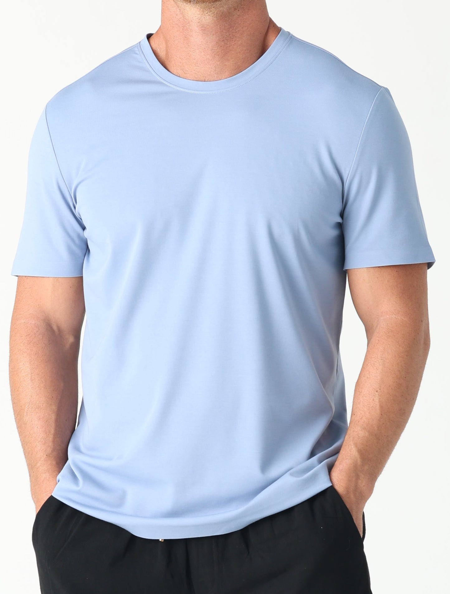 Look cool and stay cool this summer.

Cool Touch Stretch Fabric T by Daniel Hechter Paris.

The unique yarn characteristics and construction of this fabric offer superior softness and quicker drying.
