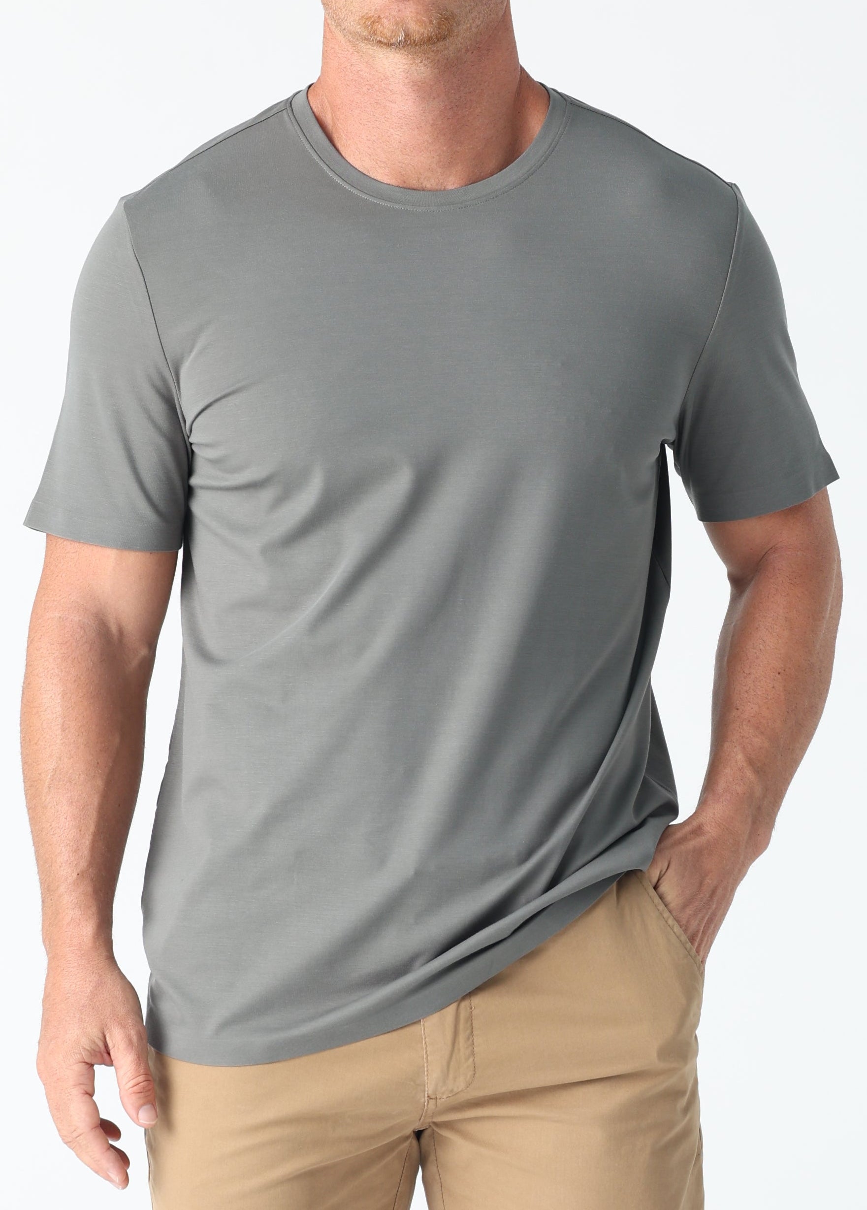 Look cool and stay cool this summer.

Cool Touch Stretch Fabric T by Daniel Hechter Paris.

The unique yarn characteristics and construction of this fabric offer superior softness and quicker drying.
