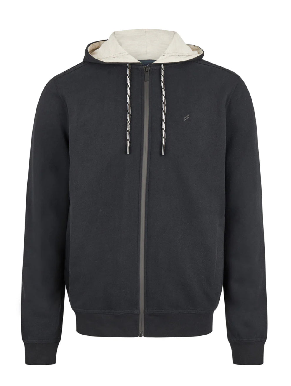 Upgrade your off-duty wardrobe with this premium zip front hoody by Daniel Hechter. Designed for comfort &nbsp;and versatility, it’s crafted from a soft cotton blend fabric with a brushed interior that feels smooth against the skin. Pair with our matching track pants for a coordinated look.

Full length zip front with branded metal puller for easy layering
Drawstring hood with tonal cords and metal tips for a refined finish
Subtle Daniel Hechter logo detail on the chest
Ribbed cuffs and hem for shape retent