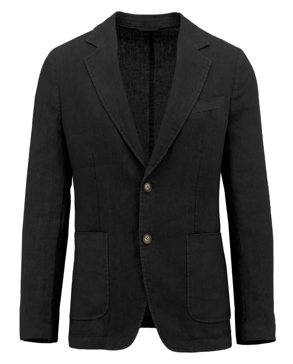Modena Imola Black Linen Suit