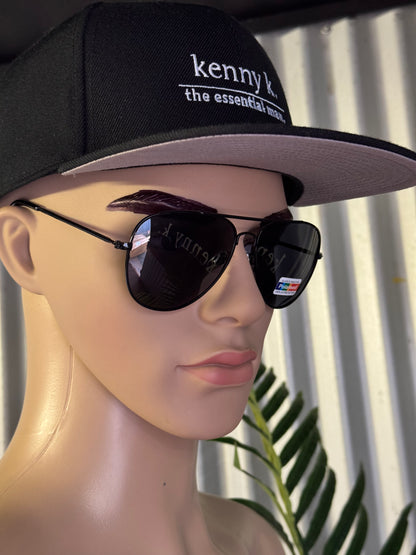 Aviator Style. Black, Polarized.