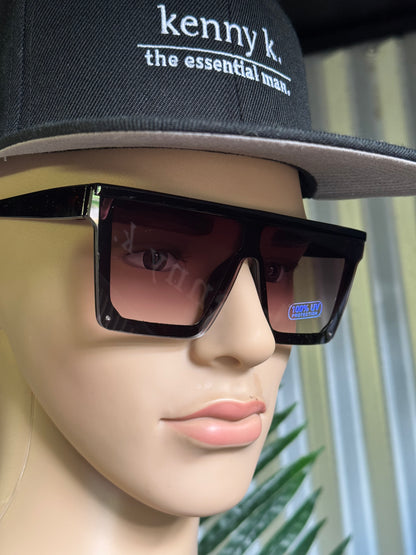 Retro Square Style. Black, 100% UV Protection.