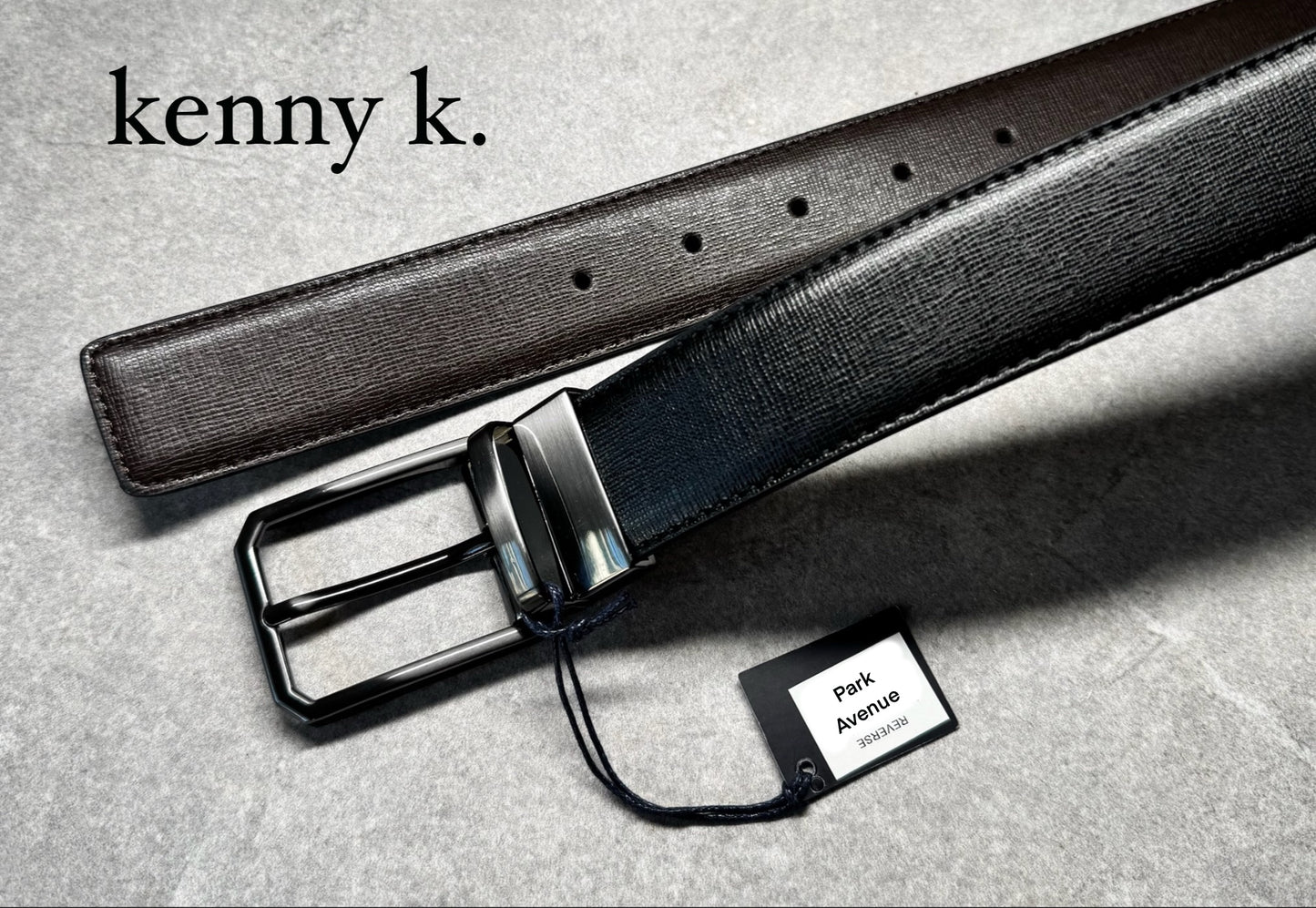 Park Avenue Reversible Buckle Belt Black and Brown.