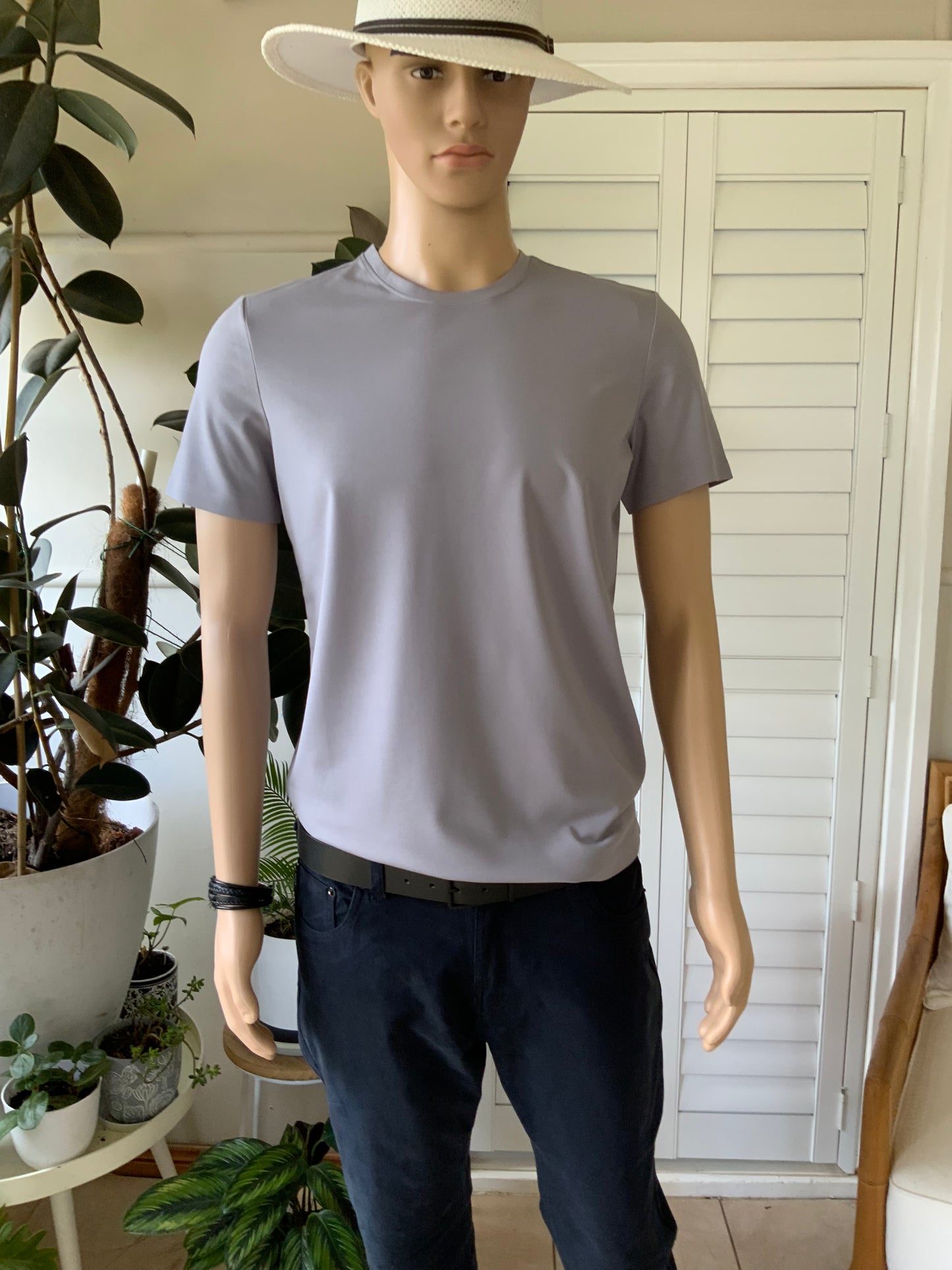 Cool Touch Stretch T Shirt in Grey