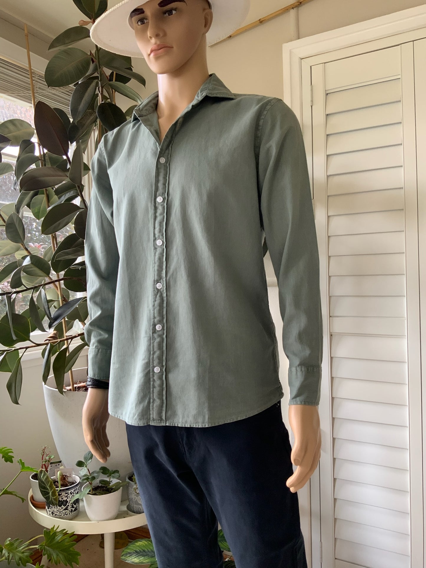 The Daniel Hechter Linen Blend Shirt in Olive