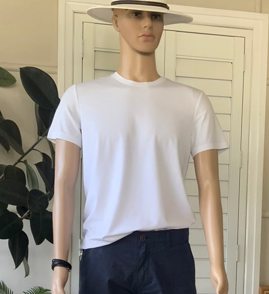 Cool Touch Stretch T Shirt in White