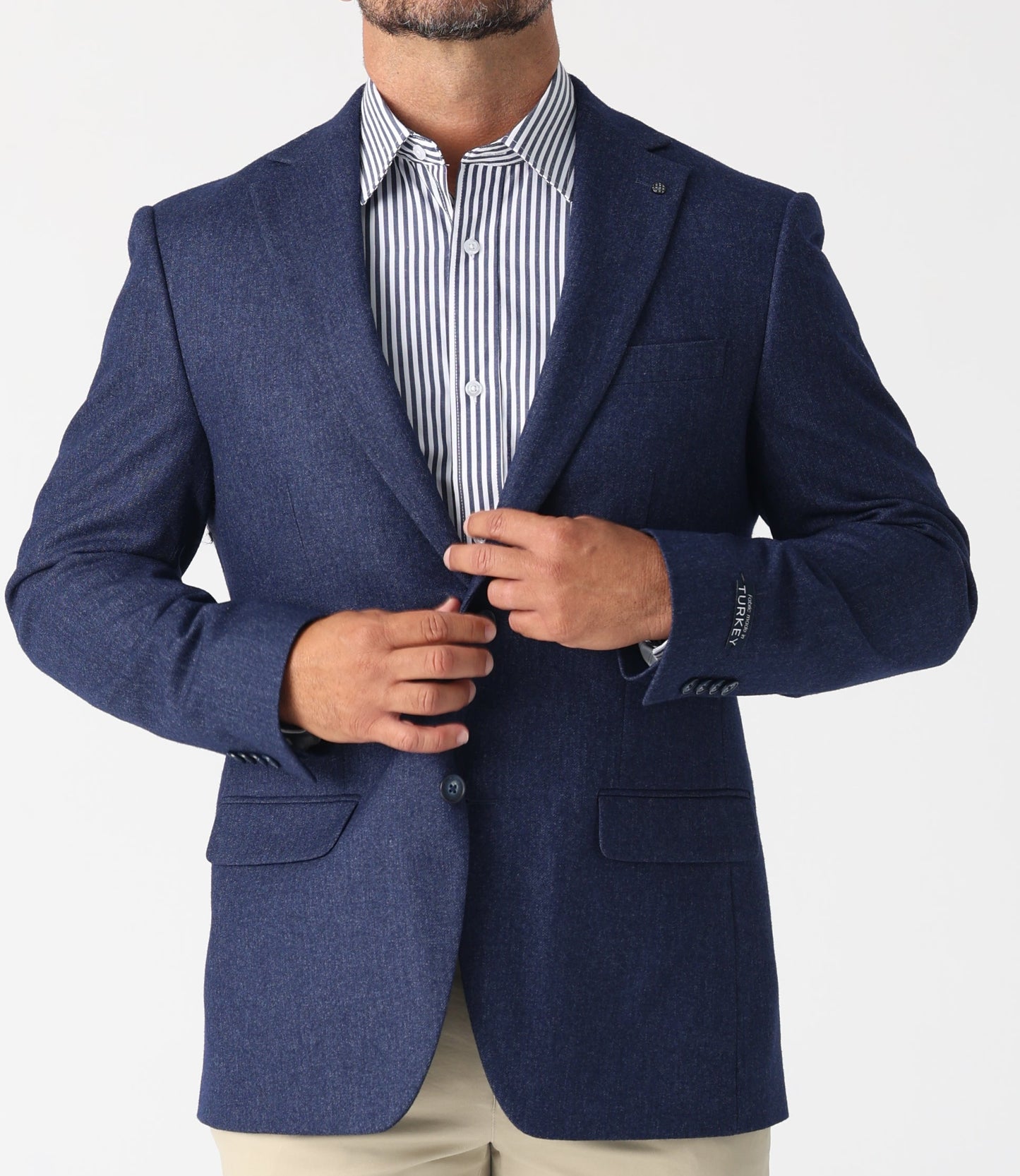 Redefine your smart casual wardrobe with the Daniel Hechter Lazio Jacket. A refined essential that blends European tailoring with everyday versatility. Crafted from a premium wool/polyester blend fabric, the Lazio offers a structured yet comfortable fit, making it perfect for the modern professional. Designed with a single breasted front, notch lapel and twin button closure, it delivers timeless style with a contemporary edge. Subtle internal and external pockets add functionality without sacrificing form. 
