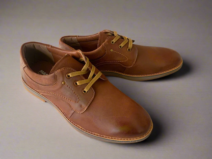 Command attention in the boardroom or at your next formal event with the Massa Maverick Dress Shoe, where classic design meets modern edge. Crafted with a premium polished leather upper, this lace up dress shoe features a sleek almond toe, clean stitching detail and a slim, refined silhouette for a sophisticated finish. The cushioned inner sole delivers comfort from day to night, while the durable rubber outsole provides grip and stability with every step. Designed for versatility, the Maverick pairs effort