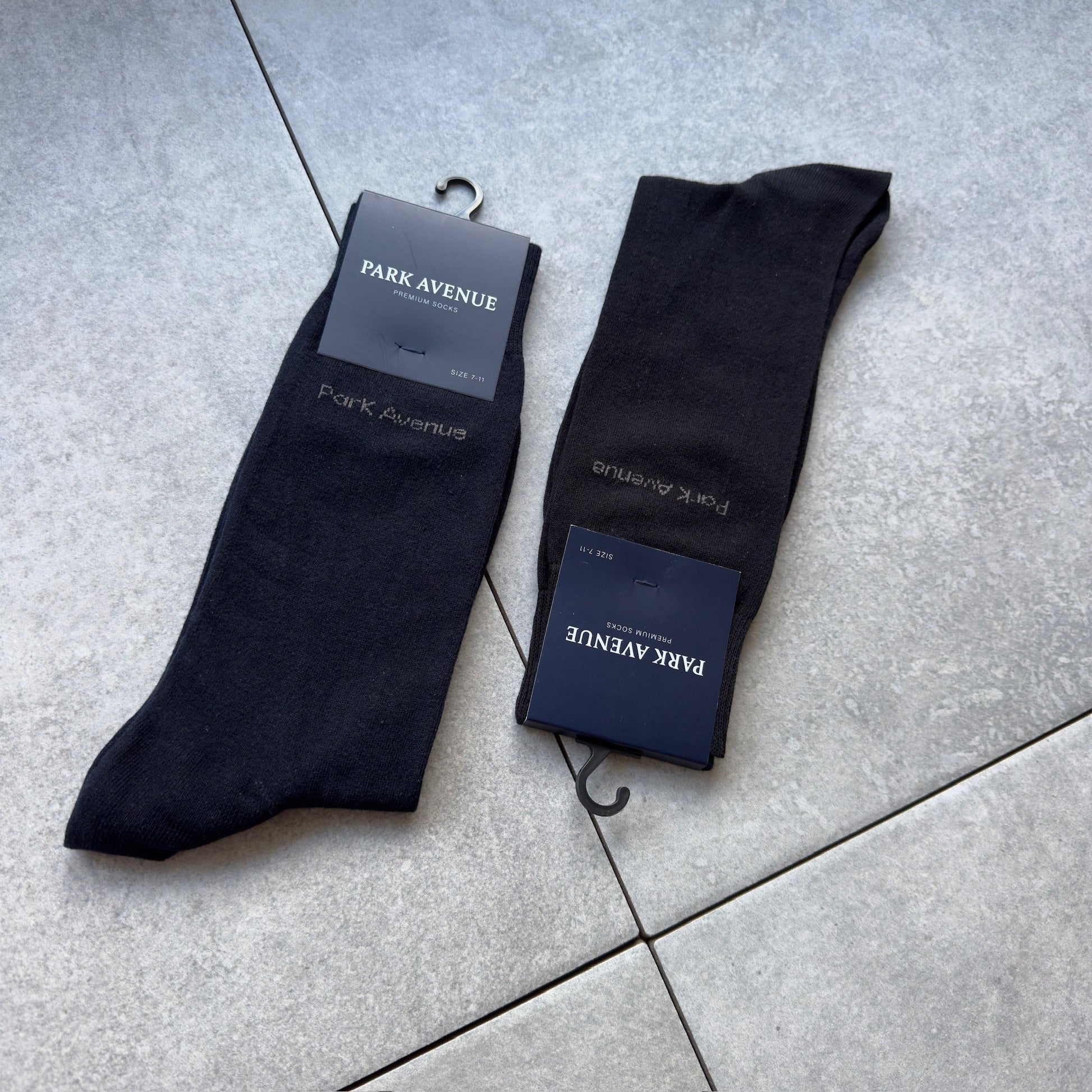 Step into refined comfort with Park Avenue premium socks, tailored for the modern man who values quality, durability and understated style. Whether worn with business attire or casual wear, these socks deliver a polished finish and exceptional performance. Choose a single pair for a wardrobe staple or go for the three-pair set for a practical and elegant gift-ready box.

75% cotton, 22% nylon, 3% elastane
Seamless toe construction for a smooth feel inside shoes
Reinforced heel and toe to ensure long-lasting