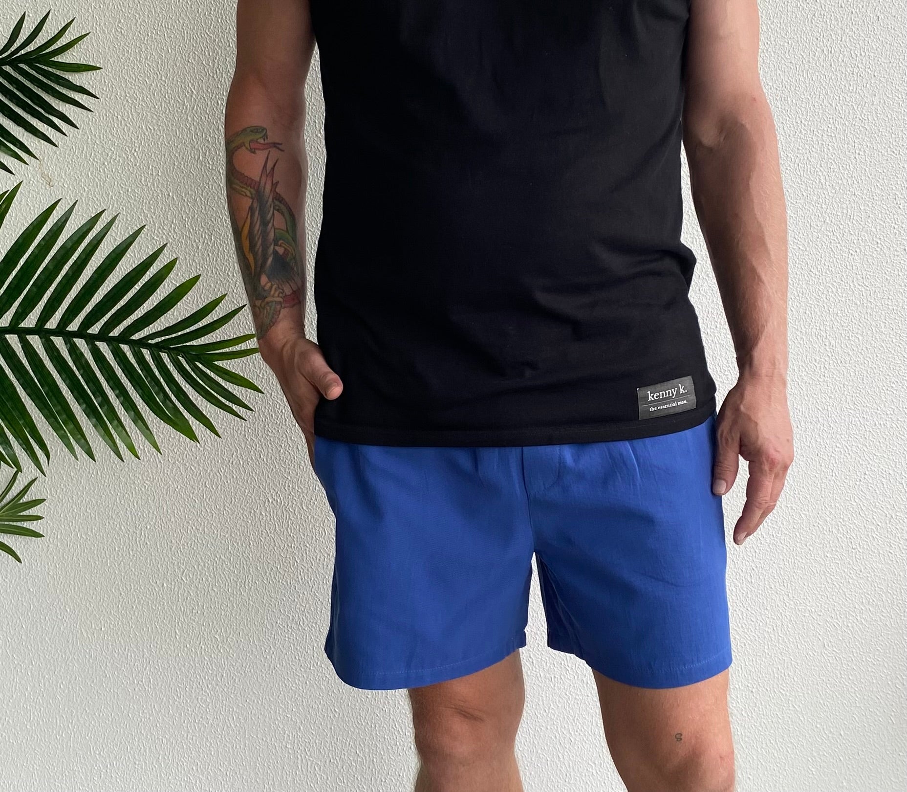 Introducing the RUNAWAY Poolside short, brought to you by kenny k. Made for leisure, these classic shorts are both easy and stylish to wear. Perfect for poolside lounging or any casual occasion.

- Relaxed fit

- Elasticated waistband and pockets

- Side and back pockets

- Lined with no stretch

- 100% cotton

Match this look with a classic AS Colour Tee brought to you by kenny k.&nbsp;
